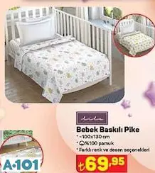 LİLA BEBEK BASKILI PİKE